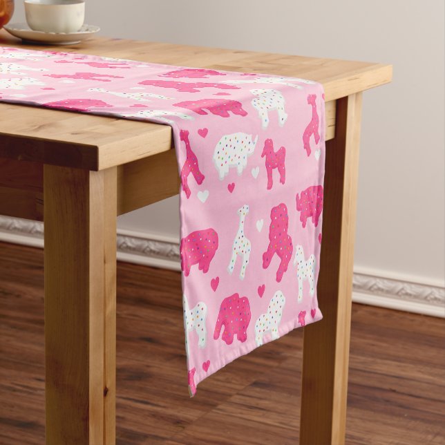 Frosted Animal Cookie Birthday Party Table Runner (In Situ)