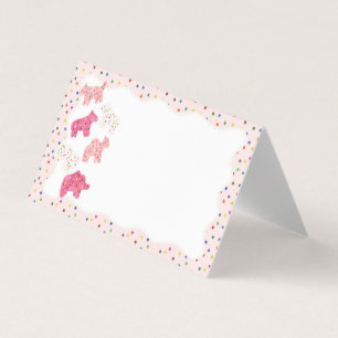 Frosted Animal Cookies Place Card Table Decor