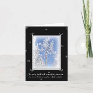 Frosted Aspen Nature Quote Note Card