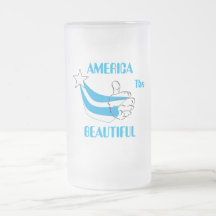 Frosted Beer Mug : America The Beautiful