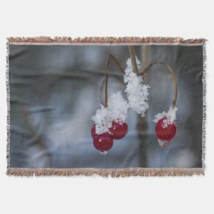 Frosted Berries Throw Blanket