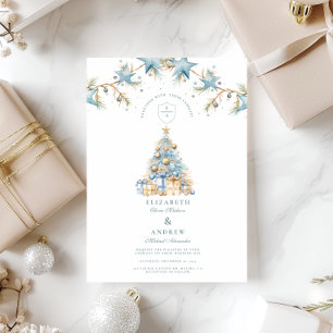 Frosted Blue Star Wedding Invitation