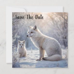 "Frosted Bonds: The Arctic Fox and Her Cub" Save The Date