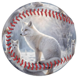 "Frosted Bonds: The Arctic Fox and Her Cub" Softball