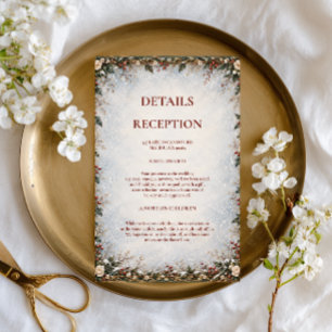 Frosted Botanical Winter Garden Elegance Enclosure Card