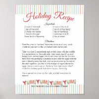 Frosted Chrismas cookies personalised recipe paper