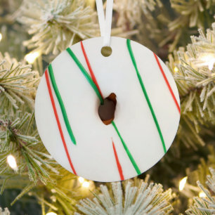 Frosted Christmas Doughnut   Metal Tree Decoration