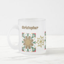 Frosted Christmas Mug-Holiday Cheer Mug Editable