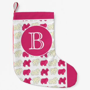 Frosted Circus Animal Cookies Crackers Sprinkles Small Christmas Stocking