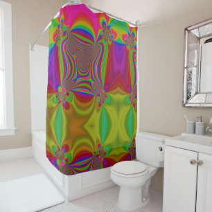 Frosted colour Glass Flare shower curtain