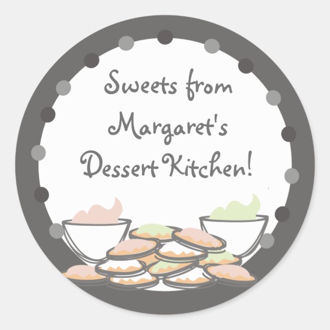 frosted cookies bakery baking gift stickers (Front)