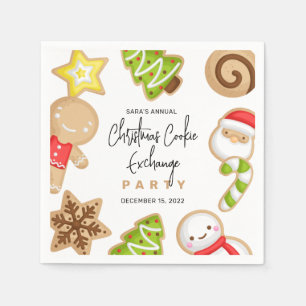 Frosted Cookies Christmas Cookie Exchange Party Napkin