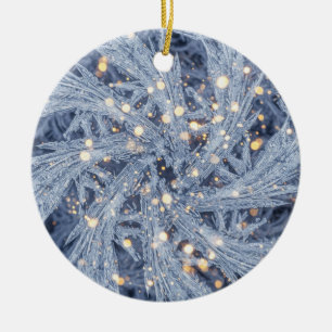 Frosted Crystal Christmas Ornament