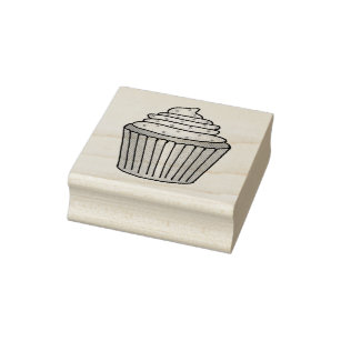 Frosted Cupcake w/ Sprinkles Sweet Cupcakes Stamp