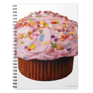Frosted cupcake with sprinkles notebook