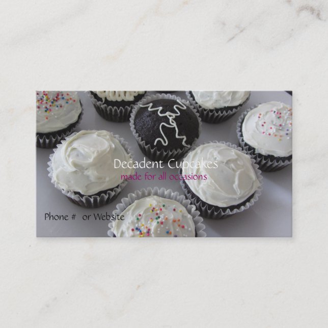 Frosted Cupcakes Business Card (Front)