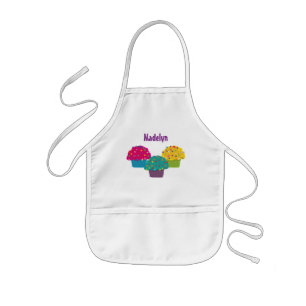 Frosted Cupcakes Rainbow Sprinkle Whimsical Baking Kids Apron