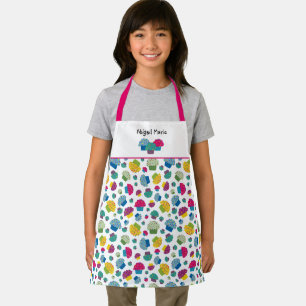 Frosted Cupcakes Sprinkle Pattern Whimsical Baking Apron