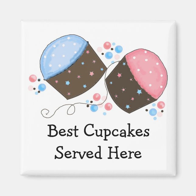 Frosted Cupcakes with Cute Saying Magnet (Front)