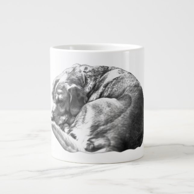 Frosted Dawn Curl Large Coffee Mug (Front)