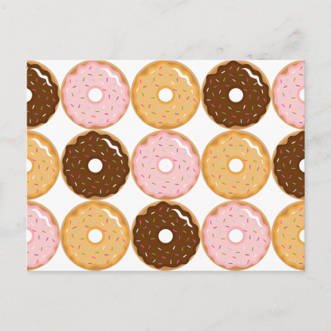 Frosted Doughnut Pattern Postcard (Front)