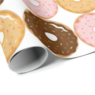 Frosted Doughnut Pattern Wrapping Paper