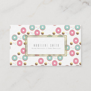 Frosted Doughnuts Baker Doughnut Cake Decorator Business Card