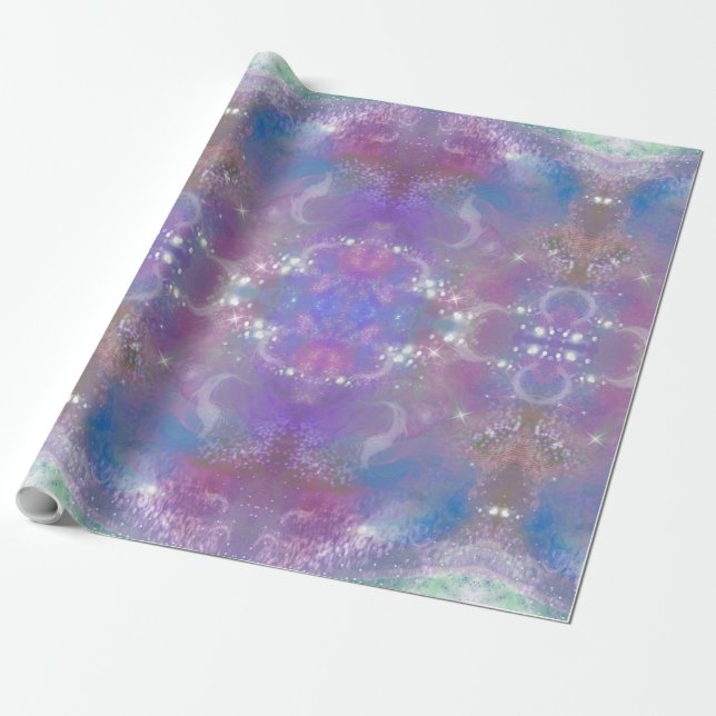 Frosted Dreaming Wrapping Paper (Unrolled)