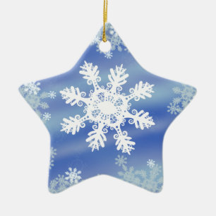 Frosted Edges VII Ceramic Ornament