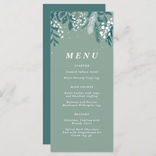 Frosted Eucalyptus Christmas Dinner menu