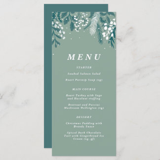 Frosted Eucalyptus Christmas Dinner menu 