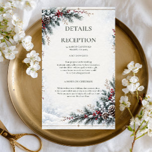 Frosted Evergreen Berry Winter Tranquillity Enclosure Card