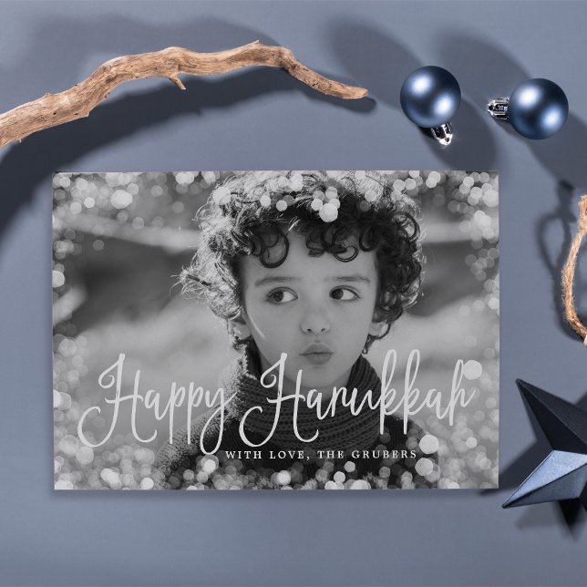 Frosted Frame Hanukkah Photo Card (Creator Uploaded)