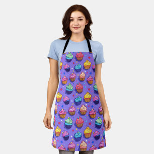 Frosted Fun Cupcake Pattern: Whimsical Bakery  Apron