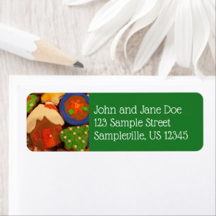 Frosted Gingerbread Cookies Return Address Label