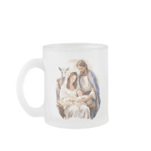 Frosted Glass Nativity Baby Jesus Mug