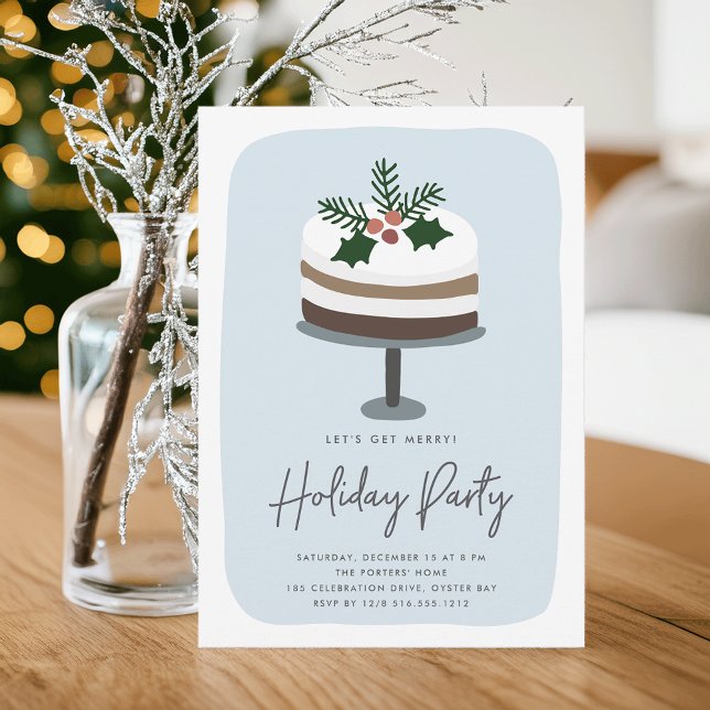Frosted Holly | Cute Modern Holiday Party Invitation (Creator Uploaded)