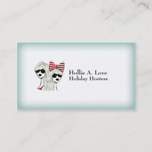 Frosted Ice   Fade to Blue Border   Customisable Business Card