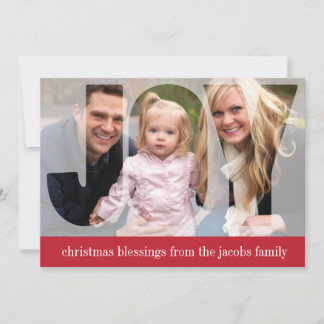 'Frosted Joy' (Ruby) Holiday Photo Card