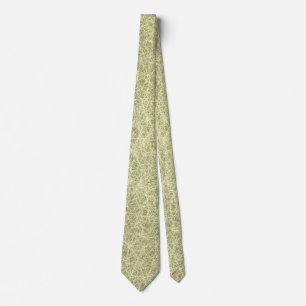 Frosted lines - Cream on Khaki Tie