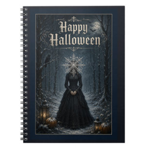 Frosted Midnight Halloween Enchantress Notebook
