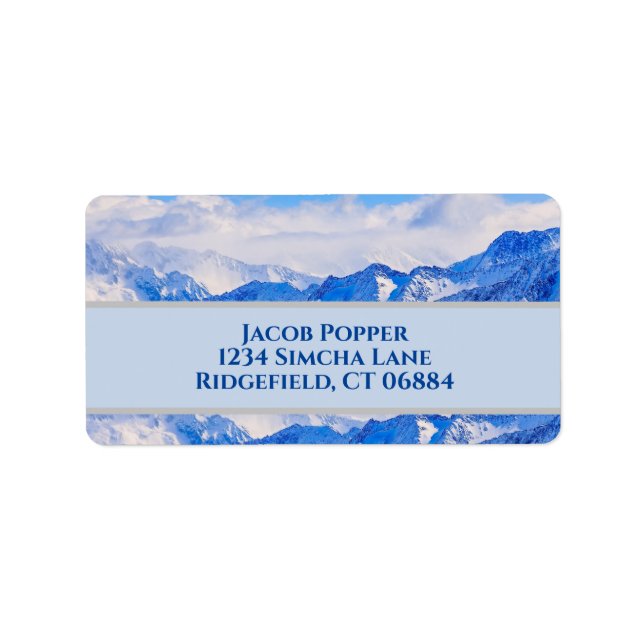 Frosted Mountains Address Label (Front)