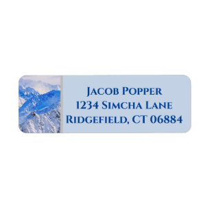 Frosted Mountains Return Address Label