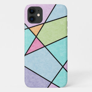 Frosted pastel Abstract Geometric Blue pink lilac Case-Mate iPhone Case