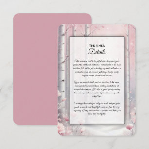 Frosted Petals in a Winter Woodland Wedding Enclosure Card