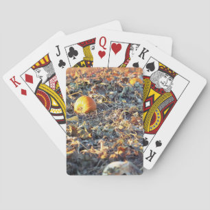 Frosted Pumpkin Patch Playing Cards
