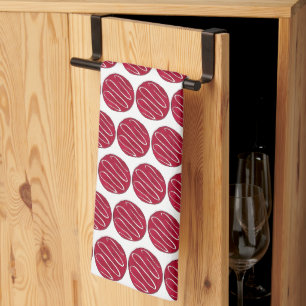 Frosted Red Velvet Cookie Print Baking Bake Sale Tea Towel