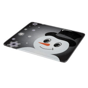 Frosted Snowman Cutting Board