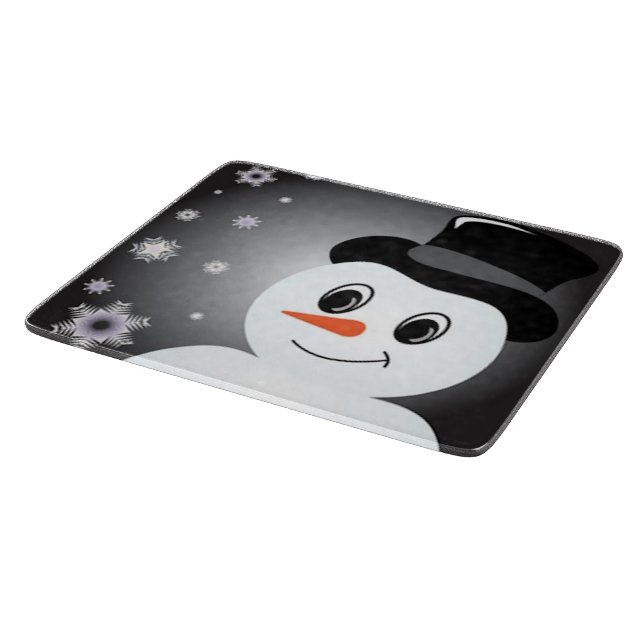 Frosted Snowman Cutting Board (Corner)