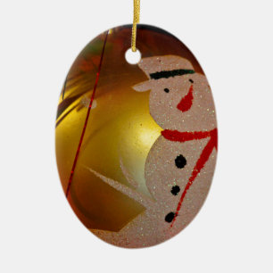 Frosted Snowman Ornament